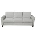 thumbnail image 5 of Clearance! 3-Seat Sofa Living Room Linen Fabric Sofa (Light Gray), 5 of 6