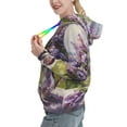 thumbnail image 2 of Haiem Lilacs Teapot Scenic Painting for Women's Fashion Hoodies & Sweatshirts with Kangaroo Pocket,Hooded Sweatshirt with Eye-catching Drawstrings-Large, 2 of 7