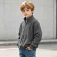 thumbnail image 2 of Gerichy Boys Sweatshirts, Waffle Knit Kids Zip Up Long Sleeve Sweatshirt Pullover Tops Preppy Clothes 3T-14T, 2 of 7