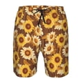 thumbnail image 3 of Fotbe Vintage Wood Grain Sunflower B Trajes de Baño Estampados para Hombre, Shorts de Verano de Secado Rápido, Ropa de Playa, Bañadores-XX-Large, 3 of 6