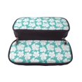 thumbnail image 5 of Picia Vintage Floral Pattern Large Capacity PU Leather Pencil Case Organizer Pen Marker Holder Double Zipper Storage Bag Big Pencil Pouch for College Office, 5 of 6
