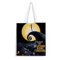 thumbnail image 1 of Nightmare Before Christmas Bolso de tela con estampado de lienzo para mujer, bolsa de compras reutilizable y estética, con cremallera interior, regalo para mujer,40*40cm., 1 of 6