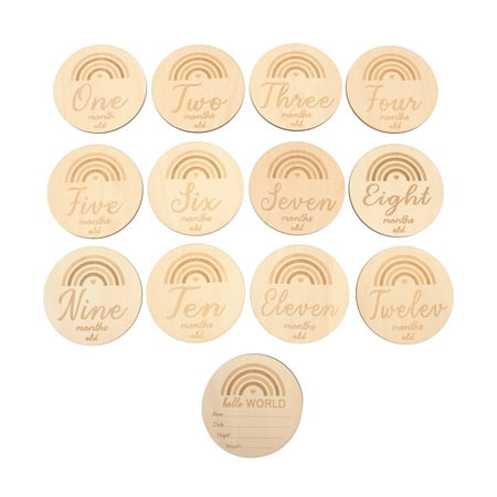 

Hemoton 13pcs Double Sided Baby Milestone Cards Newborn Growth Monthly Milestone Cards