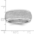 thumbnail image 4 of White Sterling Silver Ring Band Wedding Cubic Zirconia CZ, 4 of 4