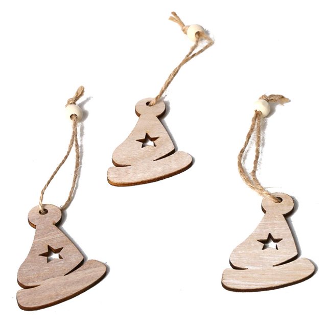 3 piezas estilo nórdico Feliz Navidad colgante DIY árbol de Navidad decoración (JM01575) Tmvgtek Oficina Multiescena Multifunción