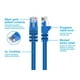 thumbnail image 3 of Cable de red Ethernet Monoprice, 100 pies, 24 AWG, Cat6, azul, 3 of 6