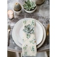 thumbnail image 2 of Daisy Cloth Napkins Set of 6 Reusable Dinner Napkins, Spring Flowers Eucalyptus Leaves Botanical Beige Cocktail Napkin Washable Table Napkins for Wedding/Holiday Party/Baby Shower 20"x20", 2 of 7