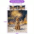 thumbnail image 5 of Wirehaired Pointing Griffon Happy New Year 2026 with Fireworks on New Year's Eve Quilt Bedding Set Dog Lover 1 Blanket Bed Cover 2 Pillowcases - 12022, 5 of 5