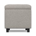 thumbnail image 5 of Cosmopolitan 34 in. W Rectangle Storage Ottoman in Cloud Gray Linen Look Fabric, 5 of 13
