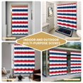 thumbnail image 5 of Red Blue Striped Shower Curtain - Water Repellent Fabric Shower Curtains Washable, Modern Minimalist Coastal Nautical Stripe Decorative Polyester Cloth Bathroom Curtains Modern Bath Decor 36"x72", 5 of 8