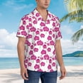thumbnail image 5 of Xecao Orchids Flowers print Hawaiian shirt - a stylish short-sleeve button-down for men, perfect for casual beach and tropical outings., 5 of 9