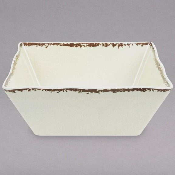 American Metalcraft AWMSQ73 Endurance 58 oz. Square Melamine Serving Bowl - Antique White
