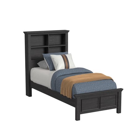 Brooklyn Kids Twin Bookcase Bed in Charcoal