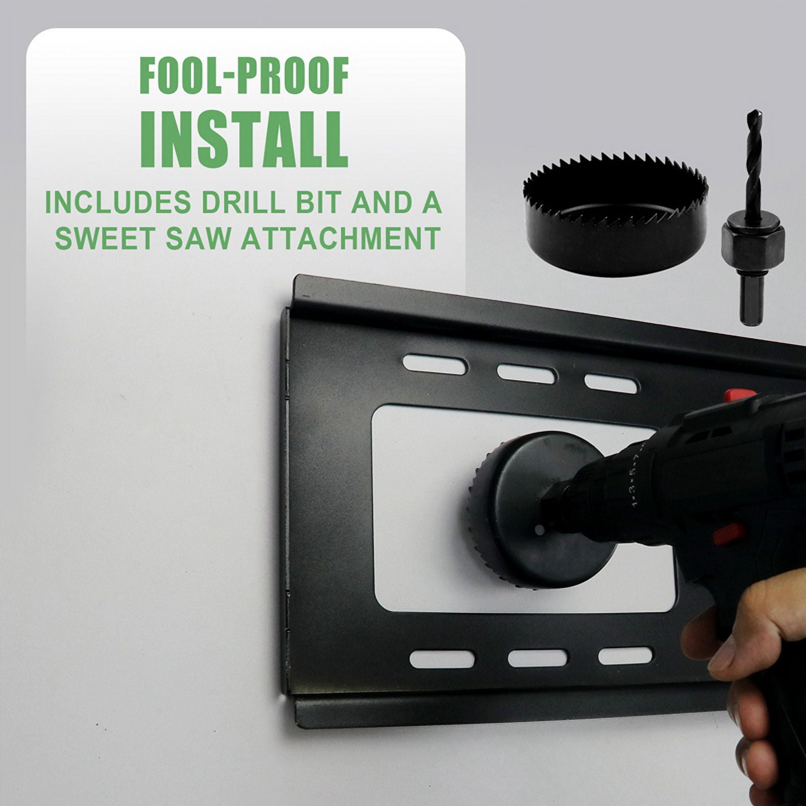 In-Wall Cable Management Kit for Hide TV Wires When Mounting TV with Hole Saw Drill Attachment for Easy Install US Plug By PULMCheerger