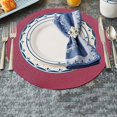 thumbnail image 4 of Round Braided Placemats Set of 4, Washable Heat Resistant Cotton Polyester Circle Place Mats for Kitchen Dining Table(15Inch,Red), 4 of 5