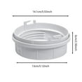 thumbnail image 3 of Grey 13cm Portable Air Conditioner Exhaust Hose Adapter Universal Plastic Connector For Air Cooler Round Interface 13X6cm, 3 of 7