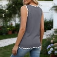 thumbnail image 6 of Women's Solid V-Neck Sleeveless Knit Sweater Tank Top Casual Layering Summer Top, 6 of 8