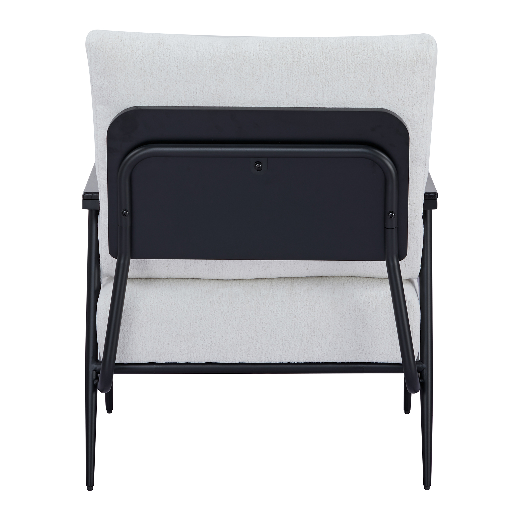 A&D Home Parker Polyester Sherpa Accent Chair, Ivory
