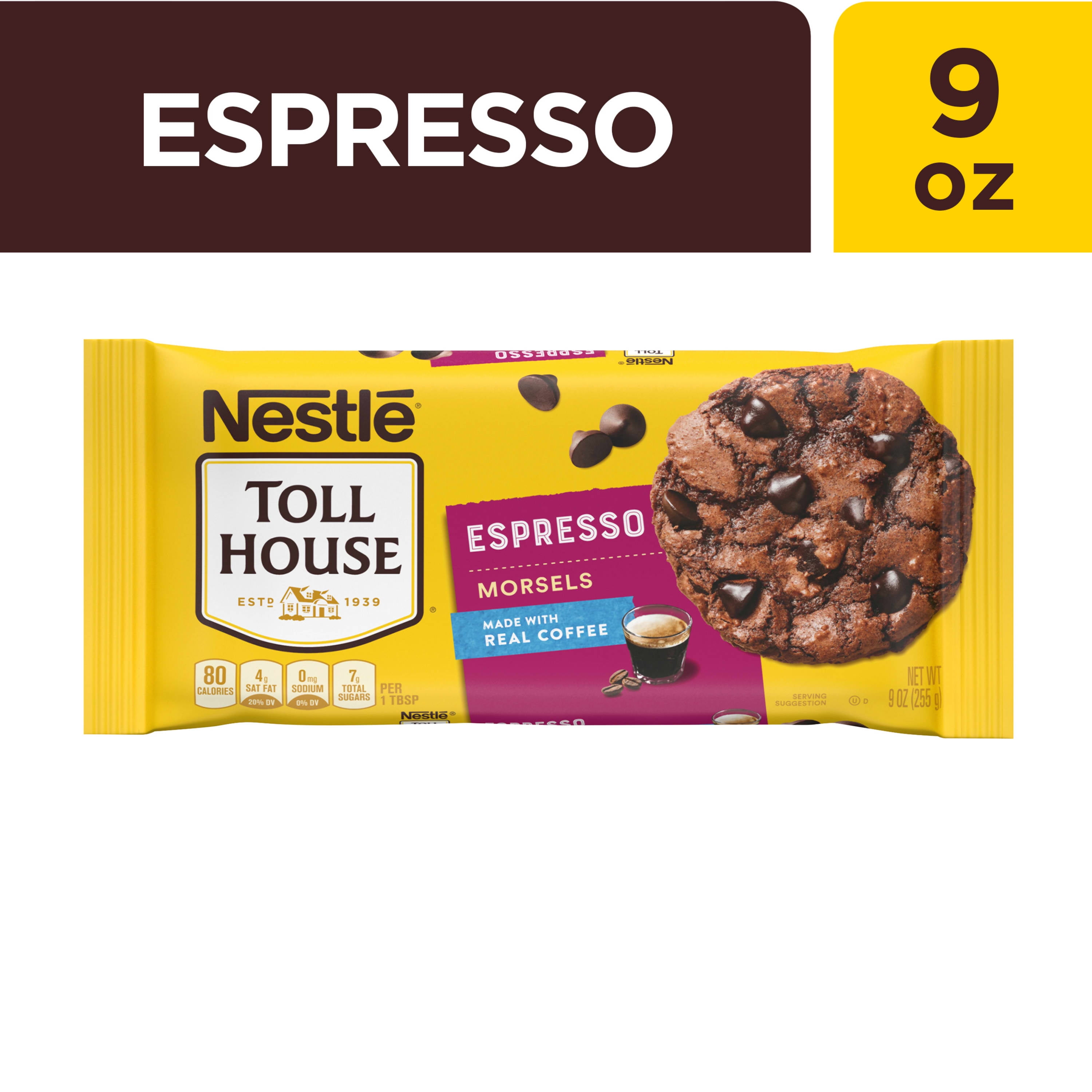 Nestle Toll House Real Coffee Espresso Baking Chips, 9 oz Bag