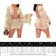 thumbnail image 2 of Blusas De Punto Minifaldas Camiseta sin mangas con mangas acampanadas Faldas con cuello en V profundo Ropa de club para mujer (Sand Solor L) Ygjytge para Mujer Color arena T XL, 2 of 7