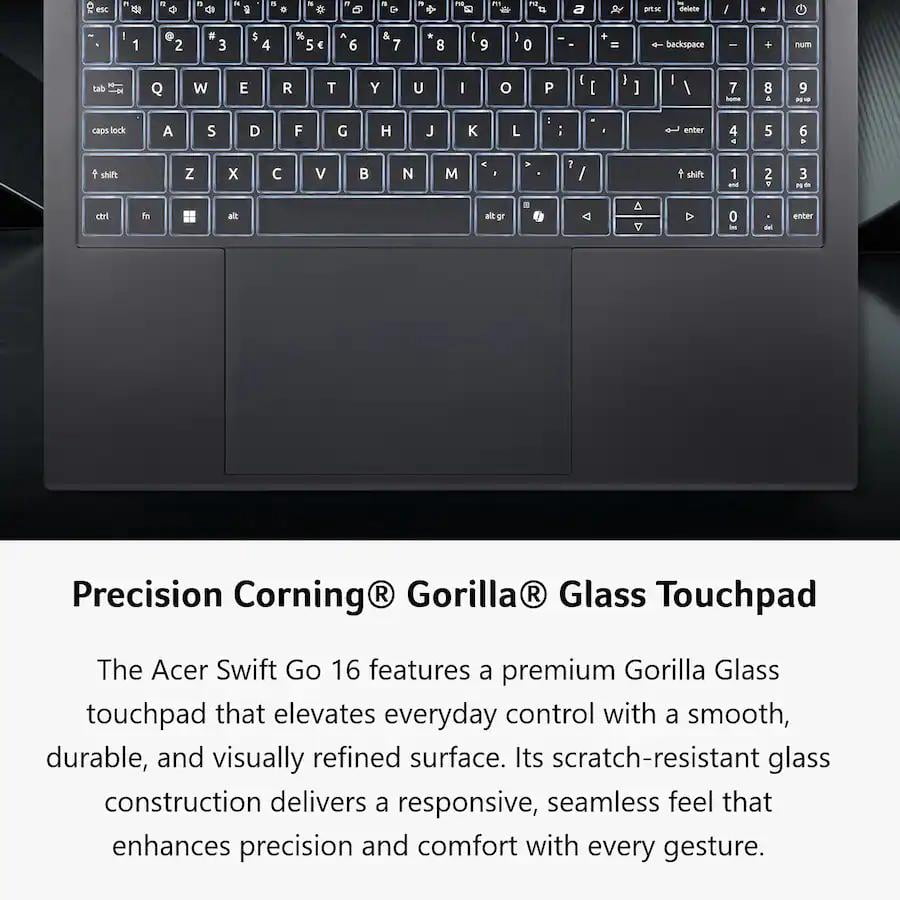 Acer - Swift Go 16 AI - Copilot+ PC - 16" WUXGA Touchscreen Laptop - AMD Ryzen AI 9 465 2026 - 32GB Memory 1TB Storage - Obsidian Black