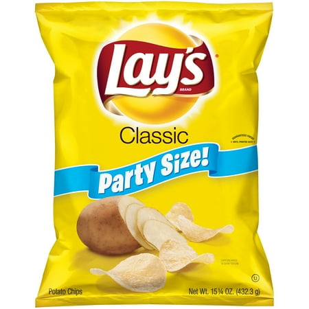 Lay's Classic Party Size Potato Chips, 15.25 Oz. (Best Selling Potato Chip Flavor)