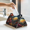 thumbnail image 6 of Fuzoiu Sunset Floral Fantasy Landscape Print Tissue Box Cover, PU Leather Tissue Holder,Decorative Facial Paper Organizer for Bathroom Living Room Bedroom Countertop Office Desk Car Home, 6 of 7