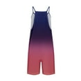 thumbnail image 3 of YDLCAFD Rompers For Women Summer Casual Sleeveless Straps Loose Jumpsuit Overall Shorts With Pockets L, 3 of 5