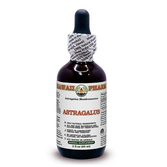 Astragalus (Astragalus Membranaceus) Dry Root ALCOHOL-FREE Liquid Extract. Expertly Extracted by Trusted HawaiiPharm Brand. Absolutely Natural. Proudly made in USA. Glycerite 2 Fl.Oz