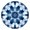Blue White Tie, variant on Colorful Tropical Leaf Pattern Round Fitted Tablecloth with Elastic Edge,Dining Table Cover Waterproof,Outdoor Round Tablecloth for Camping,Dining,Indoor and Outdoor