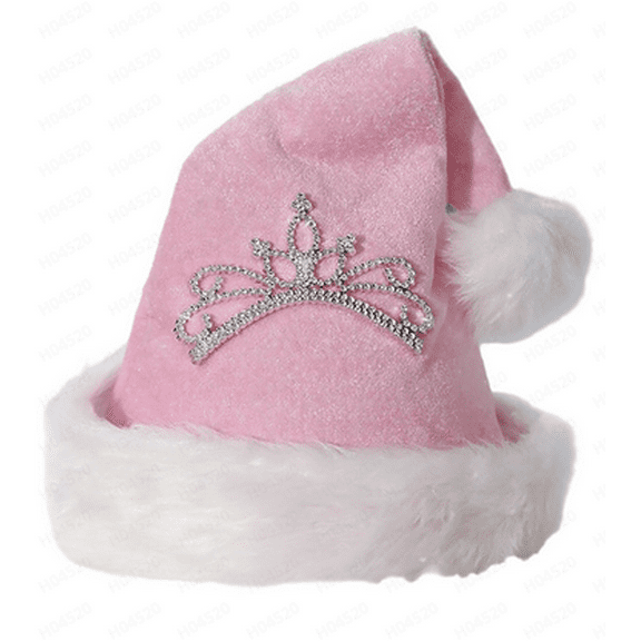 Christmas Plush Crown Hat Decorations, Christmas Princess Crown Christmas Hats, Family Christmas Clothing Gifts Hats Headwear(11.8×17.7 in)