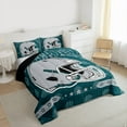 thumbnail image 3 of jejeloiu Rugby Game Lover Twin Comforter Sets,Gray Sport Helmet Bedding Set For Football Gamer Reversible 2pcs, 3 of 8