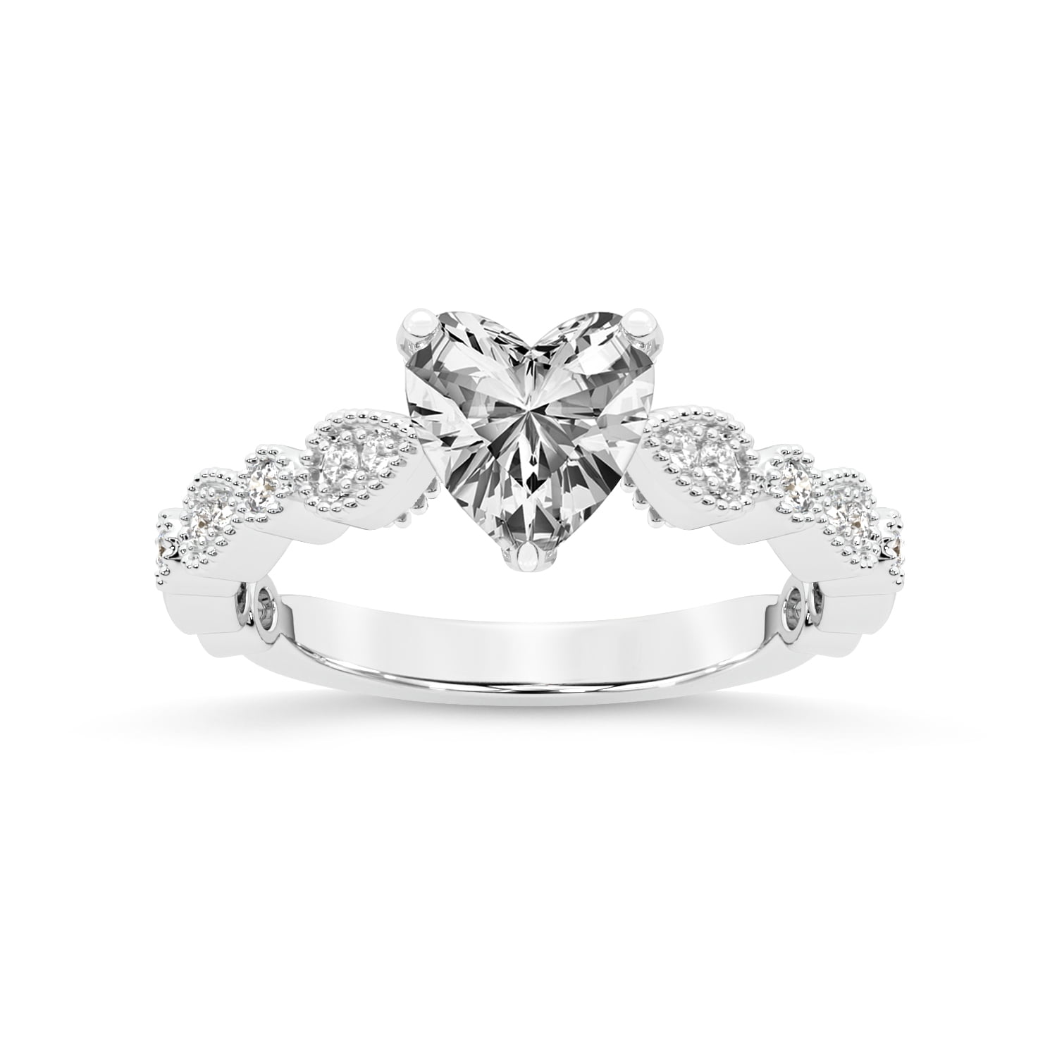 2 Carat IGI Certified Heart Shape Lab Grown Diamond Engagement Ring