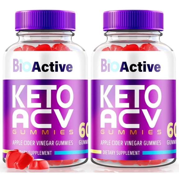 (2 Pack) Bio Active Keto Gummies, Official ACV Formula, Apple Cider Vinegar 1000MG, Keto   ACV Advanced Weight Management Gummies, Boost Energy, BioActive Reviews (120 Gummies)