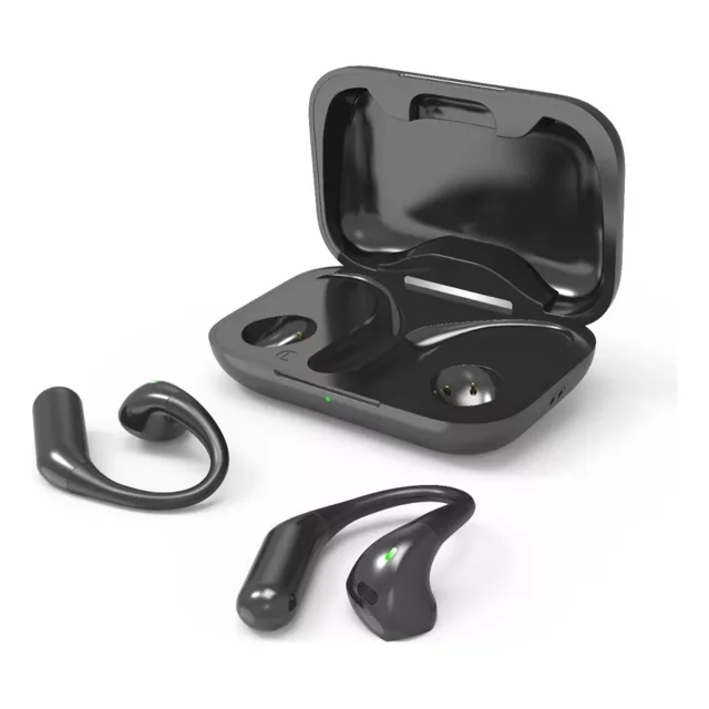 Audifonos Inalambricos Bluetooth Gamer Con Micrófono Hd Integrado,focomylord Auriculares In Ear Open Hange Earbuds Bluetooth Headphones Deportivos Para Oídos Headset,negro