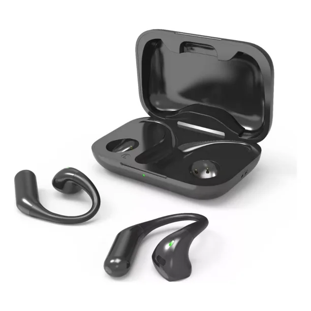 Audifonos Inalambricos Bluetooth Gamer Con Micrófono Hd Integrado,focomylord Auriculares In Ear Open Hange Earbuds Bluetooth Headphones Deportivos Para Oídos Headset,negro