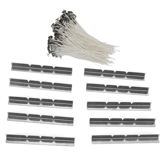 Candle Wicksand Candle Wick Holderfor Candle Making,110 Pcs 15cm Candle Non Toxic Candle Wicksand Candle Wick Holder Low Smoke Candle Wickswith Candle Wick Holder Finely Tuned Performance