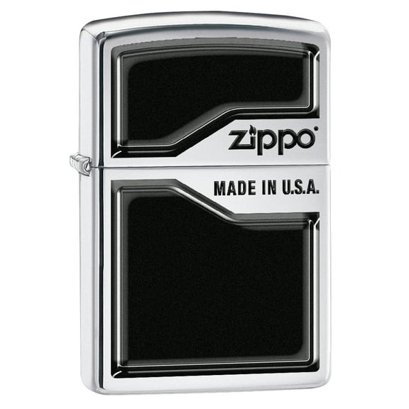 Zippo Lighter: Zippo, Made in USA - High Polish Chrome