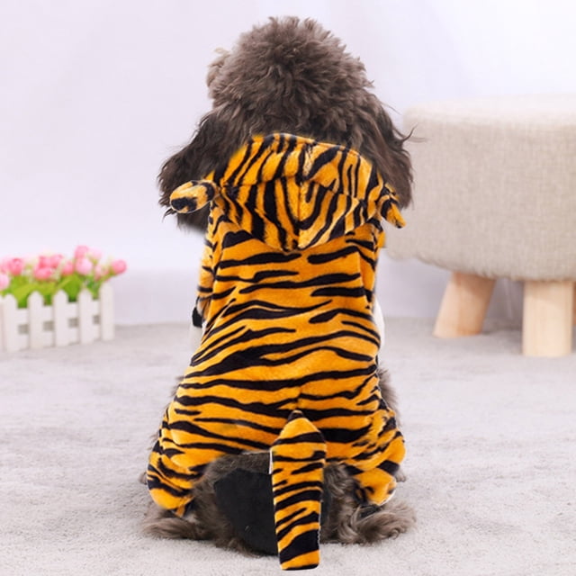 Tenue de Chiot Imprimé Vache Adorable Combinaison Chaude d'Hiver Fournitures de Jeu de Rôle pour Animaux de Compagnie Pyjamas Confortables pour Chien