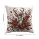 thumbnail image 3 of Funda de almohada navideña | Funda de almohada decorativa festiva con estampado de renos y Papá Noel | Decoración festiva para el hogar, ideal para sofá y cama | Funda de cojín cuadrada de 45x45 cm, 3 of 6