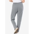 thumbnail image 2 of Woman Within Plus Size Tall 7-Day Knit Ribbed Straight-Leg Pull-On Pants, 2 of 6