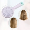 thumbnail image 6 of 1pc Women Comfortable Airbag Hair Comb for Straight Curly Thick Hair Purple ABS TPR, 6 of 6