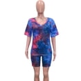 thumbnail image 2 of Akmipoem Two Piece Workout Sets for Women Tie Dye Summer Biker Short Sets Outfits, 2 of 5