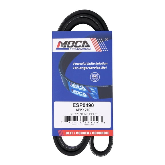 MOCA AUTOPARTS 6PK1270 Serpentine Belt Fit for 2017-2023 Ford F-150 3.5L & 2018-2023 Lincoln Navigator 3.5L & 1987-1991 Mercury Colony Park 5.0L