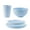 4Pcs Blue, variant on 4Pcs Wheat Straw Tableware Set Plate Dish Bowl Cup Unbreakable Kitchen Eco Friendly Dishes Eating Dinnerware Camping