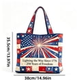 thumbnail image 2 of Tong USA 250th Anniversary Quilted Tote Patriotic Shoulder Handbag For Daily Use, 2 of 5