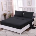 thumbnail image 1 of Bewildely Home Art Sábana Ajustable Funda de Cama Muticolor Protector de Cama Elástico para Colchón Juegos de cama negro volle Größe Bewildely HA5199-02B, 1 of 6