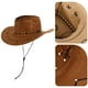 thumbnail image 4 of GOOHOCHY 2 uds sombrero de vaquero para niños, sombrero de Woody para niños, sombrero Fedora de ala ancha con correa ajustable para la barbilla para niños y niñas, fiestas de disfraces de Halloween, 4 of 8