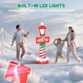 thumbnail image 4 of Outsunny 6FT Christmas Inflatable, Lighthouse Xmas Decoration with Lights, 4 of 10