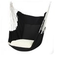 thumbnail image 1 of Hamaca Silla Colgante para Exteriores e Interiores de Algodon con cojin ilios innova Negro, 1 of 2